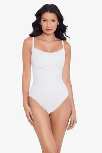 miraclesuit Starr One Piece swimsuit white US 12 6559033 New - Picture 1 of 2