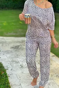 Leopard Lounge Pajama Set - Picture 1 of 3