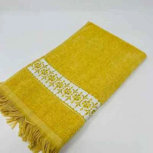 Royal Family by Cannon Handtuch bestickte Borte Spitze beige NEU - Bild 1 von 2
