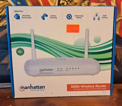 Manhattan 300N Wireless 4-Port Router - Image 1 of 4