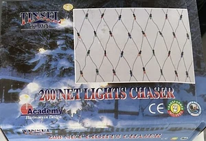 Multi INDOOR OUTDOOR 1.2MX1.8M 200 LED CHASER CURTAIN NET LIGHTS CHRISTMAS. - Picture 1 of 6