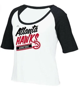NBA Atlanta Hawks Women's Size Large White Short Sleeve Tee Shirt - Picture 1 of 2