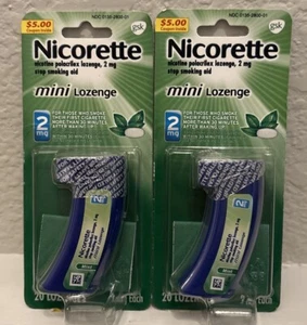 NICORETTE - 2mg Nicotine Mini Mint Lozenges - 40 Count Ttl. - New Sealed - 8/25 - Picture 1 of 1