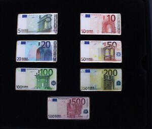 Sztabki euro banknotów euro 10 lat EURO medale pozłacane certyfikat