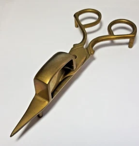 Vintage 1960's Brass Candle Scissors to Extinguish Flame Altar Tools - Bild 1 von 9