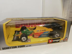 Burago 6102 Benetton Ford Amarillo Escala 1/24 190557 - Imagen 1 de 3