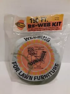 Paradise Re-Web Kit 150 Feet Green/White Stripe Webbing For Lawn Furniture New - Picture 1 of 12