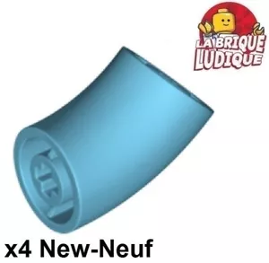 LEGO 4x Ladrillo Redondo 2x2 D.45 ° Colector de Escape Elbow Pipe Azul Medio / Medio 65473 - Imagen 1 de 1