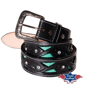 WG-108  Ceintures western country en cuir STARS & STRIPES  - Zdjęcie 1 z 1