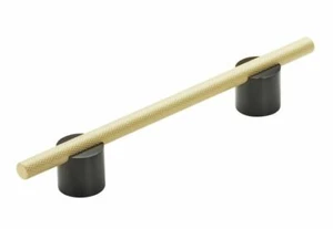 Amerock BP7414128MBMG Matte Black/Gold 5-1/16" Center-Center Bar Cabinet Pull - Picture 1 of 8