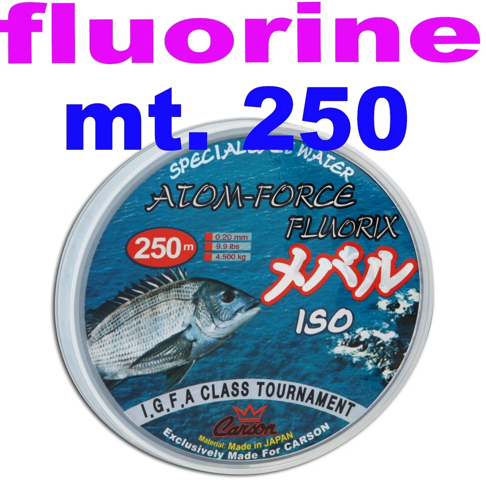 monofilo pesca fluorocarbon mt 250 -0,35 surfcasting carpfishing filo mulinello - Immagine 1 di 1