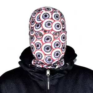 3D Effekt Gesicht Skin - Augapfel Monster - Stoff - Halloween Maske - Bild 1 von 12
