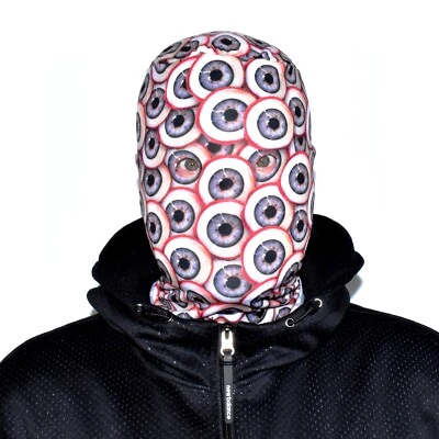 3D Effekt Gesicht Skin - Augapfel Monster - Stoff - Halloween Maske - Bild 1 von 4