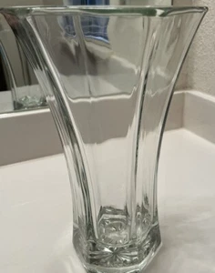 Indiana Hoosier Glass Vase Clear # 4041 Hexagonal 10 in. - Picture 1 of 6