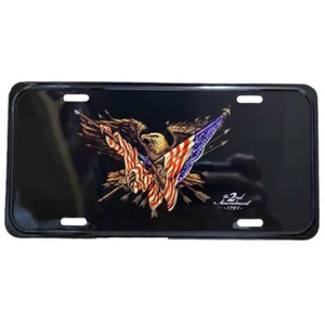 "Placa de vanidad patriótica Eagle American Flag 2da Enmienda 12"" x 6" - Imagen 1 de 1