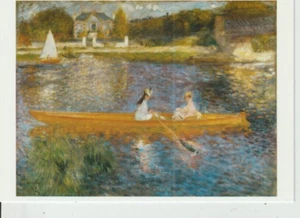 PIERRE-AUGUSTE RENOIR - THE SEAINE AT ASNIERES PAINTING COLOUR POSTCARD - Picture 1 of 2