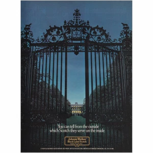 Johnnie Walker Scotch 1982: se puede decir desde el exterior anuncio impreso vintage - Imagen 1 de 1