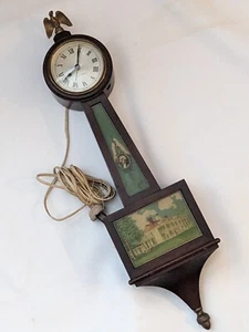 Antike Seth Thomas Banjo Mansfield Uhr Washington Mt Vernon Holzbearbeitung - Bild 1 von 13