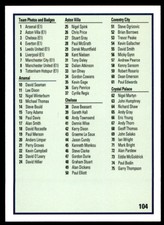 Merlin Shooting Stars (1991-1992) Checklist No. 104