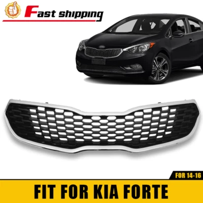 For 2014-2016 Kia Forte Front Bumper Upper Honeycomb Grille Chrome 86350A7500 - Image 1 of 4