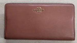 Coach 51936 Saddle Brown Smooth Leather Slim Profile Phone SKINNY WALLET - Picture 1 of 8