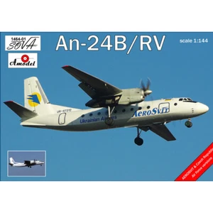 An-24B/RV Scale 1/144 - Plastic model kit AMODEL 1464-01 - Picture 1 of 11