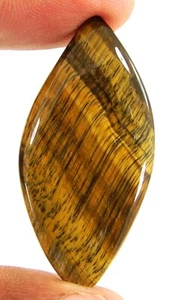 35.15 Ct Natural Tiger Eye Loose Gemstone Stone Cabochon Wire Wrap Stone - 23699 - Picture 1 of 2