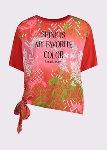 Gaudi' T-shirt Mc Rosso - Taglia XL Abbigliamento Donna T-shirts Maniche Corte - Foto 1 di 2