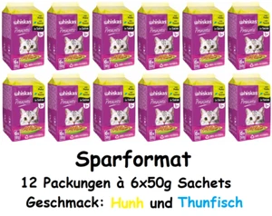 NASSFUTTER WHISKAS KATZENFUTTER MITTAGESSEN MEER UND BERGE BOX 12x 6x50gSACHETS - Bild 1 von 6