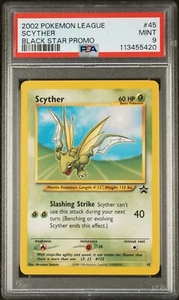 2002 POKEMON LEAGUE PROMO BLACK STAR 45 SCYTHER - PSA 9 - Picture 1 of 2