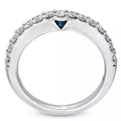 Vera Wang Love Collection Lab Created Diamond 14K White Gold FN Engagement Band - Image 1 of 4
