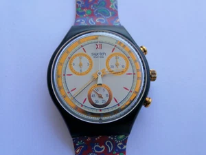 SWATCH CHRONO AWARD VARIANT mit Nummer 6549 ITALIEN auf Zifferblatt - SCB108 - 1992 NEU - Bild 1 von 4