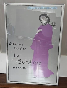 Vtg La Boheme at the Met Poster Print Signed Holly Flagg '78 Framed Acrylic - Picture 1 of 6