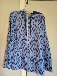 Strictly scrubs stretch ceil ikat print scrub jacket SIZE Large - Picture 1 of 6