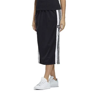 Adidas Originals Adibreak Skirt 3 Stripes Rock H39022 Snap Buttons Black White - Picture 1 of 6