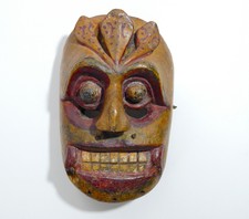 Giava - Borneo - Thailandia Sud-est Asiatico Maschera Originale Antica fine '800