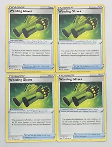 GUANTES DE DESHIERBE POKEMON TCG Chilling Reign x4 4x Juego poco común #155/198 ¡Casi nuevo! - Imagen 1 de 1