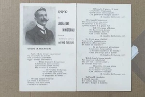POLITICA SOCIALISMO-INNO LAVORATORI MINISTERIALI-MANTOVA 1902-doppia-C70-160 - Picture 1 of 1