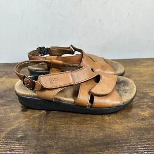 SAS Huggy Brown Black Sandal Shoes Women's Size 6.5 M - Picture 1 of 9