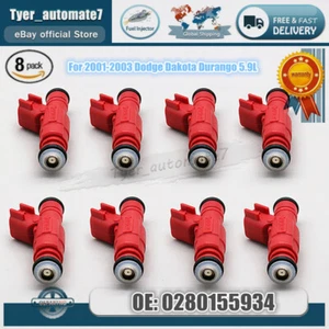 8 PIEZAS inyectores de combustible para Dodge Dakota Durango 2001-2003 5,9 L OE 0280155934 - Imagen 1 de 8