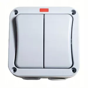 20A 2 Gang Weatherproof Junction Box Outdoor Switch Switch - Picture 1 of 5