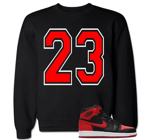 23 Suéter Rojo a Juego con Air Js Banned X RETRO 1 Bred Red OG Zapatos - Imagen 1 de 15