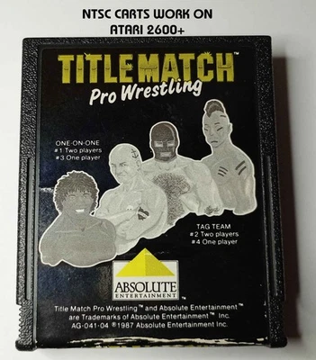 PRO WRESTLING ATARI 2600/7800/2600+ ABSOLUTE AX-041-04 Cart only / working NTSC - Image 1 of 4