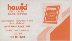 1 Pack. = 10 HAWID-Klemmtaschen glasklar 120x65 mm System Schaufix (9794) - Bild 1 von 1