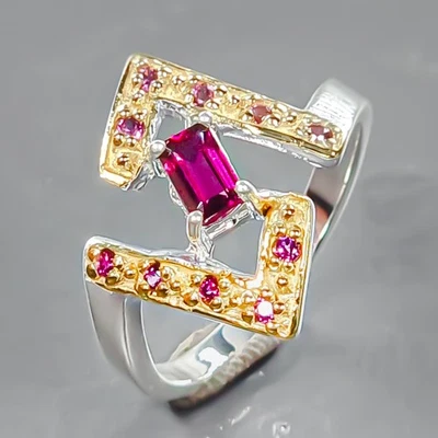 Joyería Anillo Rodolita Natural Plata de Ley 925 Talla 7/R440742 Foto 1 de 4