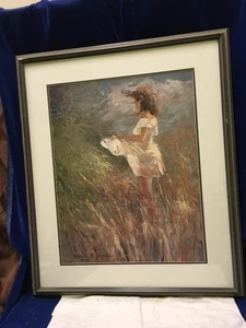 Gerahmter Druck "Laureen" von Kent R Wallis - '85. - Bild 1 von 4