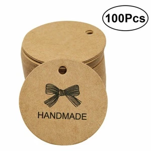 100-500x DIY Handmade Anhänger Kraftpapier Etiketten Geschenkanhänger Karten DE - Bild 1 von 10