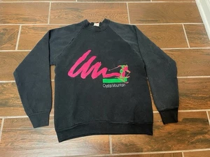 Vintage 90’s Crystal Mountain Ski Sweatshirt Fruit Of The Loom Made In USA Sz L - Picture 1 of 11