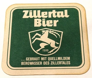 ÖSTERREICH ZILLERTAL ZILLERTALER  BIER BRAUEREI 1 BIERDECKEL 50-60 Jahre alt - Picture 1 of 2