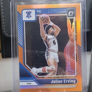 2024-2025 Donruss Optic Julius Erving Orange Holo Prizm /175 #232 76ers Dr. J - Bild 1 von 2